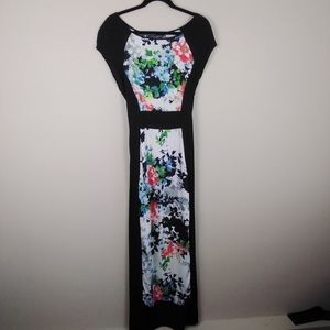Dorothy Perkins Black and Floral Print Maxi Dress